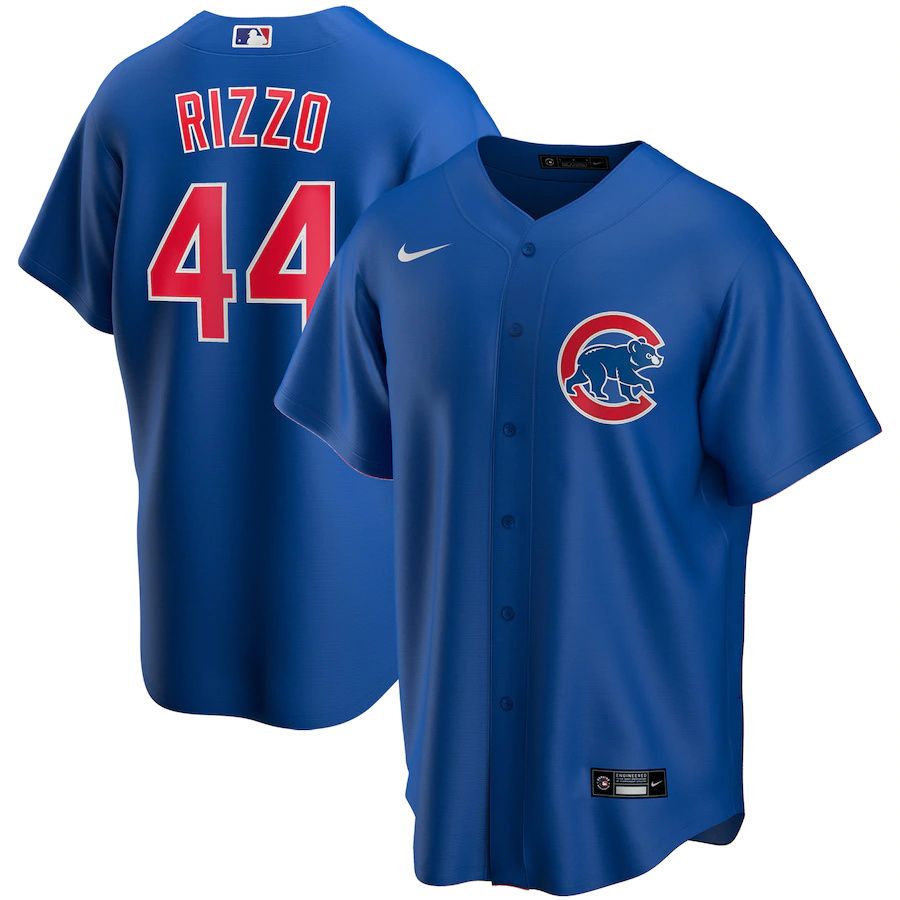 Mens Chicago Cubs #44 Anthony Rizzo Nike Royal Alternate Replica Player Name MLB Jerseys->chicago cubs->MLB Jersey